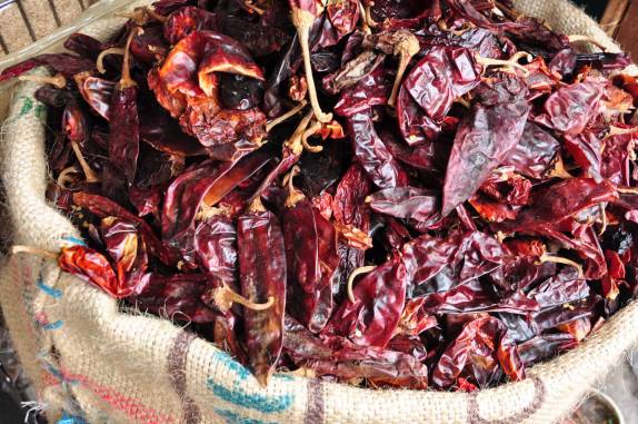 Venda de pimento em San Cristobal de Las Casas, no sul do México